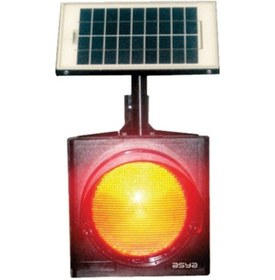 Resim 200 mm Power Ledli Güneş Enerjili Flaşör, Solar Çakar Lamba-557 - Kırmızı LED 