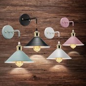Resim 2 Adet Modern Çiftlik Evi Duvar Aplikleri - Vintage & Endüstriyel Tarz, Metal Kaplama, Kolay Kurulum için Sabit Bağlantı, Anahtar veya Fiş Dahil Değil 