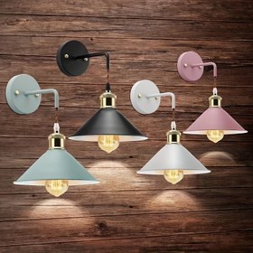 Resim 2 Adet Modern Çiftlik Evi Duvar Aplikleri - Vintage & Endüstriyel Tarz, Metal Kaplama, Kolay Kurulum için Sabit Bağlantı, Anahtar veya Fiş Dahil Değil 