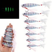 Resim Tuzlu Su Balıkçılık Yem Seti 3 Adet - Tuna, Bass Için Uygun Ağırlık 10G 15G 20G 25G 30G 40G 60G 