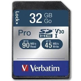 Resim Verbatim 32GB Pro U3 MicroSDHC Hafıza Kartı 