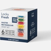 Resim Dünya Plastik 6'lı Master Dikdörtgen Set Contalı Saklama Kabı 