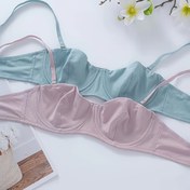Resim 2 Adet Kadınlar İçin Seksi Düşük Kesim Tırnaklı Sütyenler - Yüksek Destekli Dikişsiz Yumuşak Pastel Renkler (Açık Mavi & Lavanta) | Günlük ve Özel Günler İçin Dolgusuz Rahat Kalıp 