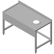 Resim Öztiryakiler Bulaşık Alma Tezgahı Sıyırma Hunili 140x70 CM 