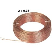 Resim 2X0.75Mm Hoparlör Kablosu 100Metre Şeffaf 