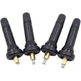 Resim Chevrolet Renault Ford Siyah İçin 4 Adet Lastik Basınç Sensörü Tpms Valf Gövdesi Meme Ucu 