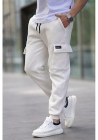 Resim Madmext Ekru Kargo Cep Erkek Eşofman Altı 6526-ekru Ekru 