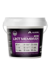Resim Alkoru 1 Kg Gri Kumlu Likit Membran Renkli Reçine Esaslı Sıvı Su Yalıtım Malzemesi 