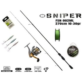 Resim Fujin Sniper 270cm 10-30gr Spin Kamış-okuma Monkey Mo-4000a 2+1bb Spin Set 