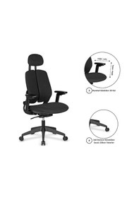 Resim Casella Bonita Döşemeli Yönetici Koltuğu Ofi S Koltuğu Ergonomik, Şık Ve Fonksiyonel Siyah 
