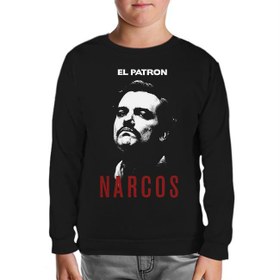 Resim Narcos - El Patron Siyah Çocuk Sweatshirt 