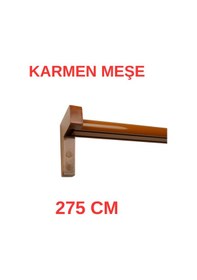Resim Karmen Ahşap Başlıklı İki Kanallı Dekoratif Ray Meşe 275 Cm Meşe 