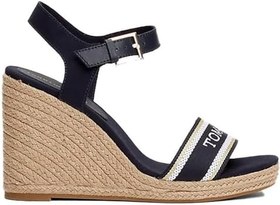 Resim Tommy Hilfiger Mono Webbing High Wedge Sandal SandaletKadın 