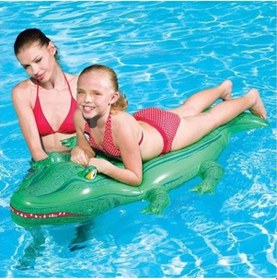 Resim Timsah Tutunmalı Deniz Yatağı Şişme Yatak 167x89cm- Bestway Çok Renkli 