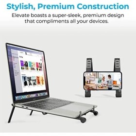 Resim Assess Store Notebook Laptop Standı Ayarlanabilir Çok Açılı Ergonomik Dizayn - Elevate (Gri) 