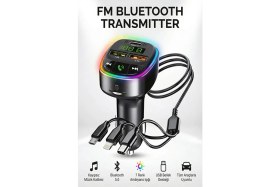 Resim Kensa Bluetooth Fm Transmitter - 3 USB Portlu Süper Hızlı Araç Şarj Cihazı 