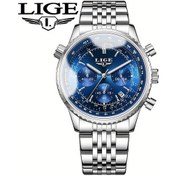 Resim Fochsia Lıge 2025 Yeni Moda Genç Kol Saati Takvimli Çelik Gümüş Mavi Diğer 