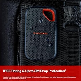Resim SANDISK 1TB Extreme Taşınabilir SSD (Yeni Model) - 2000MB/s'ye kadar Aktarım hızları, USB Tip-C bağlantısı, Güvenilir Dayanıklılık - Siyah - SDSSDE70-1T00-G25 