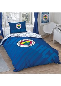 Resim Taç Lisanslı Nevresim Takımı Fenerbahçe Lacivert Logo Tek Kişilik 
