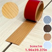 Resim 1/2 adet Kolay Kurulumlu 5cm x 100cm PVC Zemin Geçiş Şeridi - Dikişsiz İç Duvar ve Alt Kat Dekoru için İdeal, Dayanıklı Dikilmiş Kaplama Ev ve Bina Projeleri, Çok Yönlü Ahşap Tahıl Bitişi 