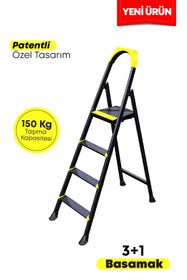 Resim KonkTools Leo 3+1 Basamaklı Metal Merdiven, leo3 