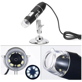 Resim 1600x Usb Dijital Mikroskop Kamera Endoskop 8led Büyüteç Metal Standı 