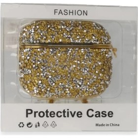 Resim Airpods Pro (1.nesil) Mira Taşlı Kılıf Gold 