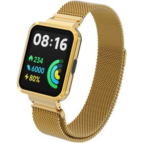 Resim Xiaomi Redmi Watch 2 Lite Zore KRD-58 Metal Kordon - Rose Gold 