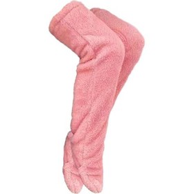 Resim Homyl Diz Üstü Yüksek Bulanık Çorap Bacak Isıtıcıları Pembe 