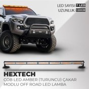 Resim Hextech 70w Turuncu 100cm 17 Farklı Yanış Modlu 7 Cob Led Off Roa 