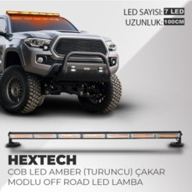 Resim Hextech 70w Turuncu 100cm 17 Farklı Yanış Modlu 7 Cob Led Off Roa 