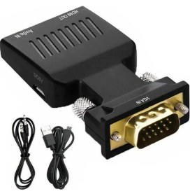 Resim Qcell Hdmı To Vga Kablo Çevirici Dönüştürücü Monitör Ses Destekli 