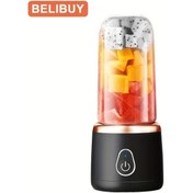 Resim Globalbloom Belıbuy Taşınabilir Usb Şarjlı Smoothie Kokteyl Mikseri Siyah Ev Seyahat Plastik 