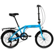 Resim Bisan TWIN-S KATLANIR BİSİKLET 32CM V 20 JANT 6 VİTES AÇIK MAVİ SİYAH 