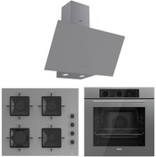 Resim Ferre Elegant Line Basic Gri Ankastre Set ( QBL62CPR-SS208-D079 ) 