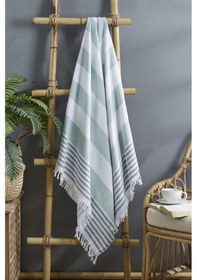 Resim Pamuklu Yeşil Renk Peştemal 