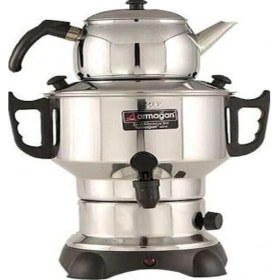 Resim Inox 60 Bardaklık 6 L Elektrikli Çay Semaveri Beyaz 