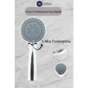 Resim Ahlez Pena 5 Fonksiyonlu Duş Başlığı Geniş Yüzey 