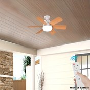 Resim 1parça LED Akıllı Tavan Fan Işığı, Ahşap Tane Deseni, Kare Yaprak, Ayarlanabilir Işık ve Rüzgar Hızı, 3 Kez Ayarlanabilir, Kolay Kurulum, E26/E27 Soket ile Uyumlu, Uzaktan Kumanda ile, Salon, Yatak Odası, Mutfak, Yemek Odası için 
