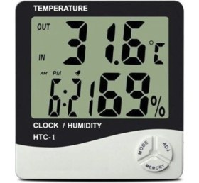 Resim Pazariz Masaüstü Dijital Termometre Nem Ölçer Saatli 