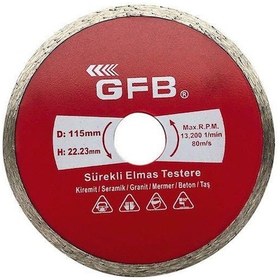 Resim Gfb Sürekli Turbo Elmas Mermer Granit Kesici 230 Mm 