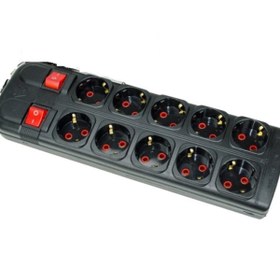 Resim SİSTEM 2000 5+5 10'lu Kablosuz Anahtarlı Grup Priz Siyah 