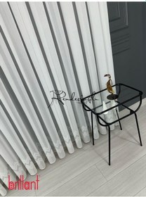 Resim Tül Pertül Perde Brillant Marka Örme Kumaş Yapısı İle Beta Desende Brillant Marka Bambu Zemin Albert Desen Ekru 