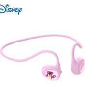 Resim Qingmipy Disney Kuru İletim Kulaklığı Pembe Çilek Ayısı, Bt5.0, Su Geçirmez, Uzun Pil Ömrü, Hafif Gövde, Geliştirilmiş Ses Kalitesi 
