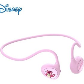 Resim Qingmipy Disney Kuru İletim Kulaklığı Pembe Çilek Ayısı, Bt5.0, Su Geçirmez, Uzun Pil Ömrü, Hafif Gövde, Geliştirilmiş Ses Kalitesi 