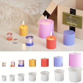 Resim Çok Yönlü 3D Silindirik Silikon Kalıp Mumlar için - Kendin Yap, Kil ve Reçine El Sanatları - Ev Yapımı Süslemeler İçin Mükemmel (20mm-80mm) 