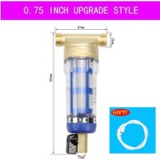 Resim Su Filtreleri Ön Arıtma Bakır Kurşun Ön Filtre Geri Yıkama Pas Kirletici Tortu 0.75 İnch Sjt Blue '+3'lü Yedek Filtre Seti 