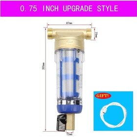 Resim Su Filtreleri Ön Arıtma Bakır Kurşun Ön Filtre Geri Yıkama Pas Kirletici Tortu 0.75 İnch Sjt Blue '+3'lü Yedek Filtre Seti 