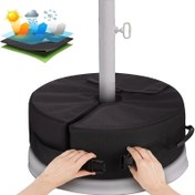 Resim Patio Şemsiyeleri için Ağır Hizmet Tipi Ağırlıklı Kum Çantası - Siyah, Rüzgar Önleyici Destek, Dayanıklı Polyester Kumaş, Güvenli Askı Sistemi, Açık Şemsiye Standları ve Tabanlar, Patio Mobilyaları ve Aksesuarları için İdeal 