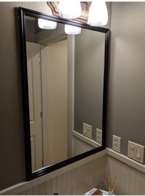 Resim Opencart Banyo Aynası İçin Yapışkan Çerçeve Sadece Plastik Aparattır 